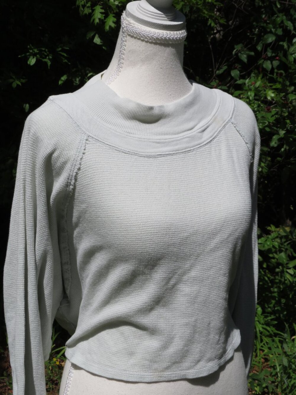 W The Free 100% Cotton Waffle‑Knit Thermal Top – Small | Cozy Minimalist Layerin